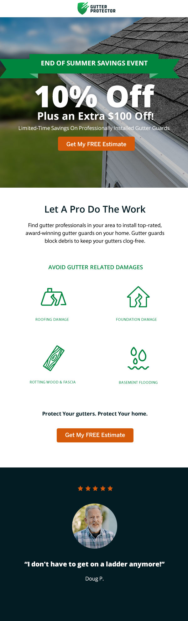 Gutter Protector | 10% Off Plus and Extra $100 Off